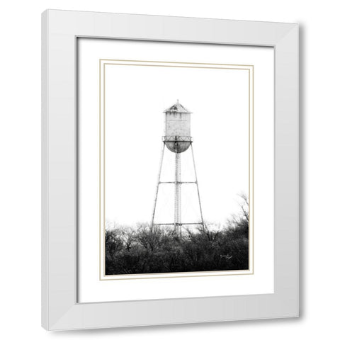 Water Tower White Modern Wood Framed Art Print with Double Matting by Pugh, Jennifer