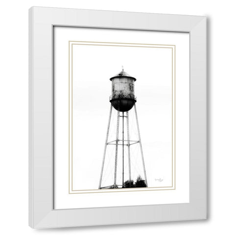 Water Tower II White Modern Wood Framed Art Print with Double Matting by Pugh, Jennifer