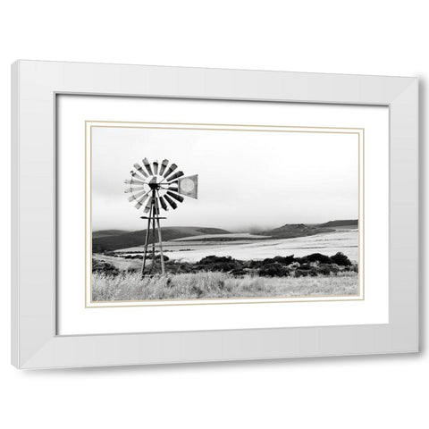 Windmill II White Modern Wood Framed Art Print with Double Matting by Pugh, Jennifer