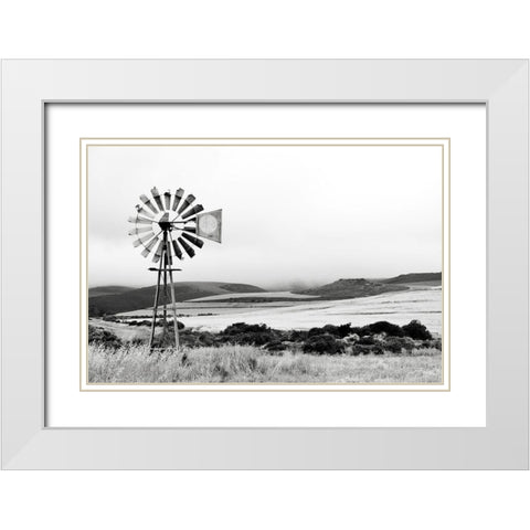 Windmill II White Modern Wood Framed Art Print with Double Matting by Pugh, Jennifer