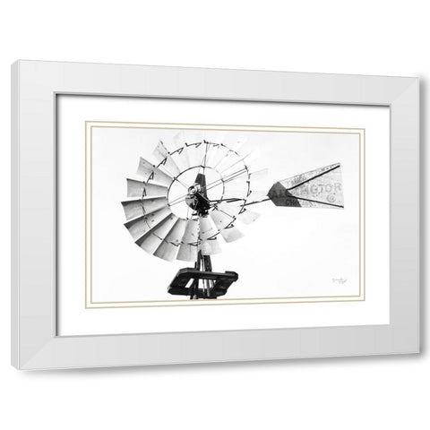 Windmill III White Modern Wood Framed Art Print with Double Matting by Pugh, Jennifer