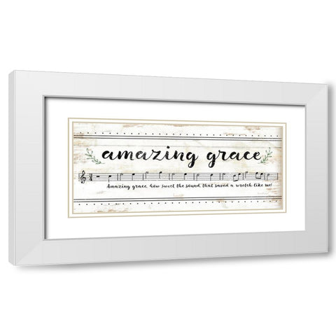 Amazing Grace White Modern Wood Framed Art Print with Double Matting by Pugh, Jennifer