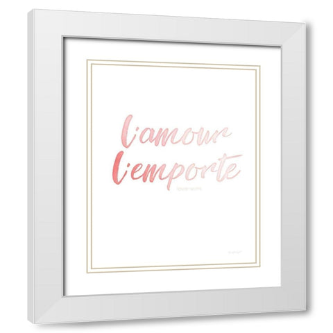 Lamour Lemporte White Modern Wood Framed Art Print with Double Matting by Pugh, Jennifer