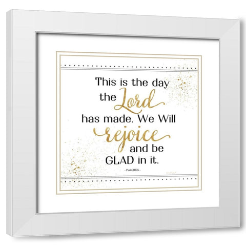 Rejoice and Be Glad White Modern Wood Framed Art Print with Double Matting by Pugh, Jennifer