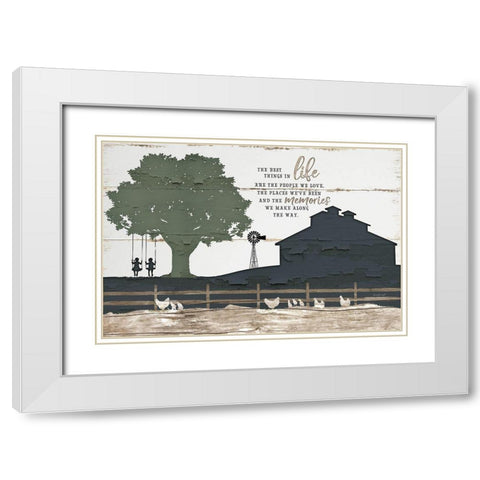 Homestead III White Modern Wood Framed Art Print with Double Matting by Pugh, Jennifer