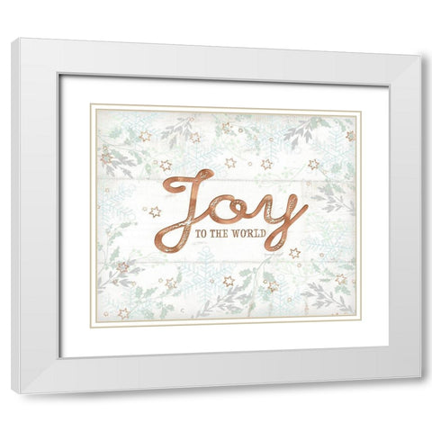 Joy White Modern Wood Framed Art Print with Double Matting by Pugh, Jennifer