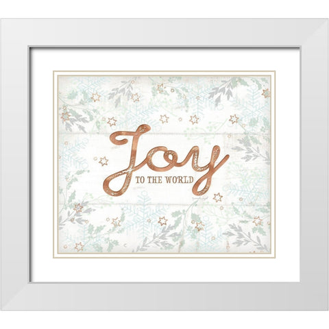 Joy White Modern Wood Framed Art Print with Double Matting by Pugh, Jennifer