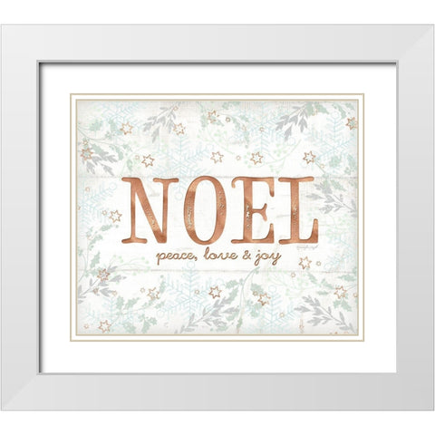 Noel White Modern Wood Framed Art Print with Double Matting by Pugh, Jennifer