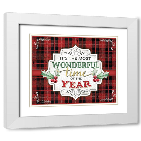 Wonderful Time of the Year White Modern Wood Framed Art Print with Double Matting by Pugh, Jennifer