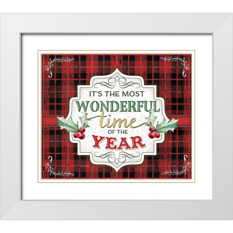 Wonderful Time of the Year White Modern Wood Framed Art Print with Double Matting by Pugh, Jennifer
