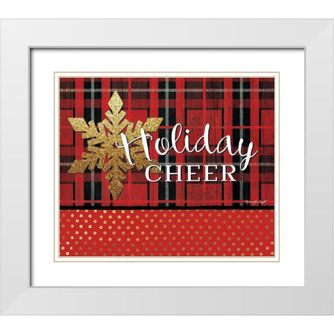 Holiday Cheer White Modern Wood Framed Art Print with Double Matting by Pugh, Jennifer