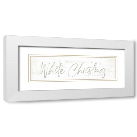 White Christmas White Modern Wood Framed Art Print with Double Matting by Pugh, Jennifer