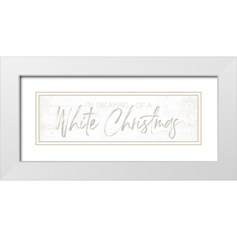 White Christmas White Modern Wood Framed Art Print with Double Matting by Pugh, Jennifer