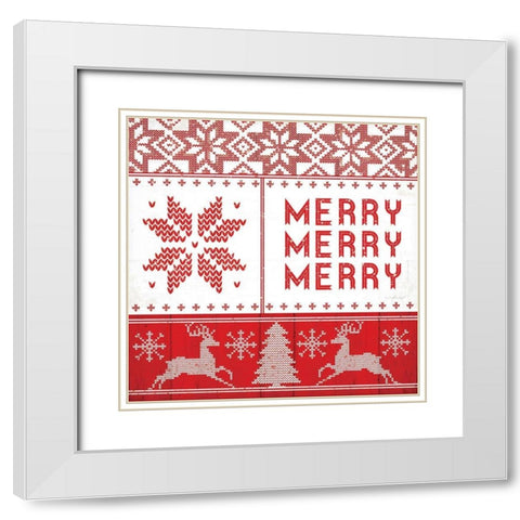 Nordic Christmas I White Modern Wood Framed Art Print with Double Matting by Pugh, Jennifer