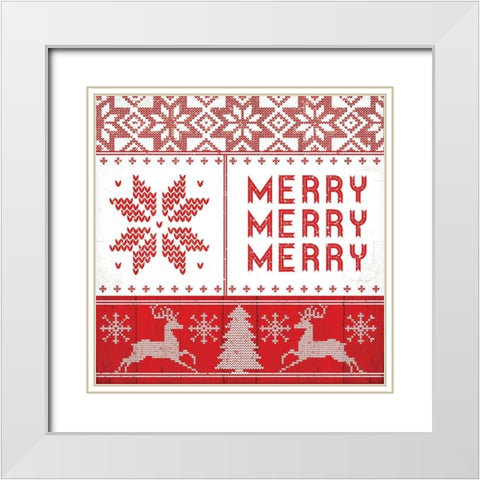 Nordic Christmas I White Modern Wood Framed Art Print with Double Matting by Pugh, Jennifer