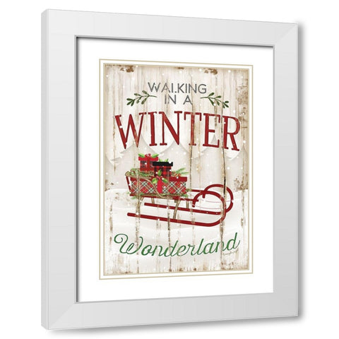 Winter Wonderland White Modern Wood Framed Art Print with Double Matting by Pugh, Jennifer