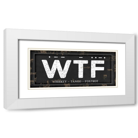 WTF White Modern Wood Framed Art Print with Double Matting by Pugh, Jennifer