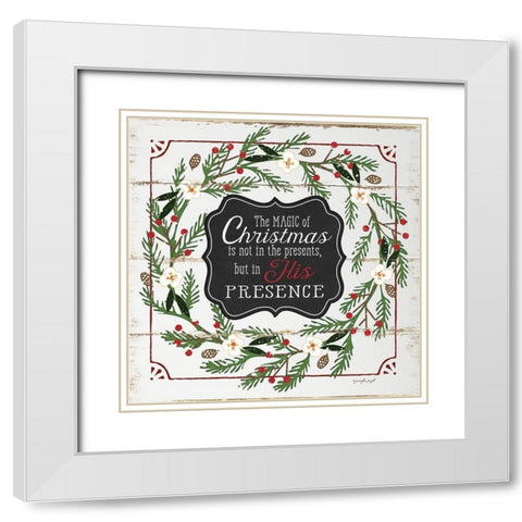The Magic of Christmas White Modern Wood Framed Art Print with Double Matting by Pugh, Jennifer