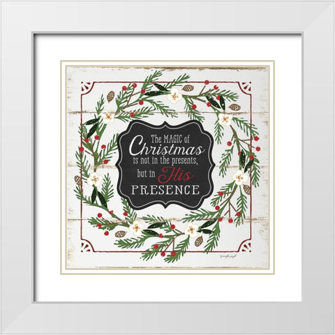 The Magic of Christmas White Modern Wood Framed Art Print with Double Matting by Pugh, Jennifer