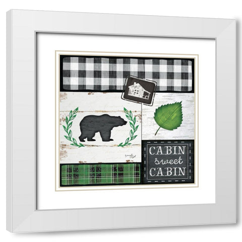 Cabin Sweet Cabin White Modern Wood Framed Art Print with Double Matting by Pugh, Jennifer