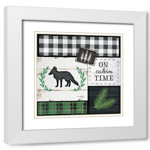 On Cabin Time White Modern Wood Framed Art Print with Double Matting by Pugh, Jennifer