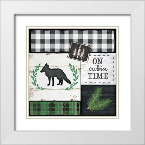 On Cabin Time White Modern Wood Framed Art Print with Double Matting by Pugh, Jennifer