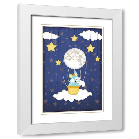 I Love You to the Moon White Modern Wood Framed Art Print with Double Matting by Pugh, Jennifer