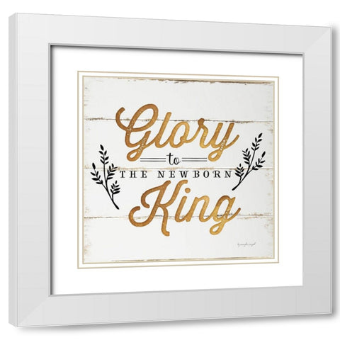 Glory White Modern Wood Framed Art Print with Double Matting by Pugh, Jennifer