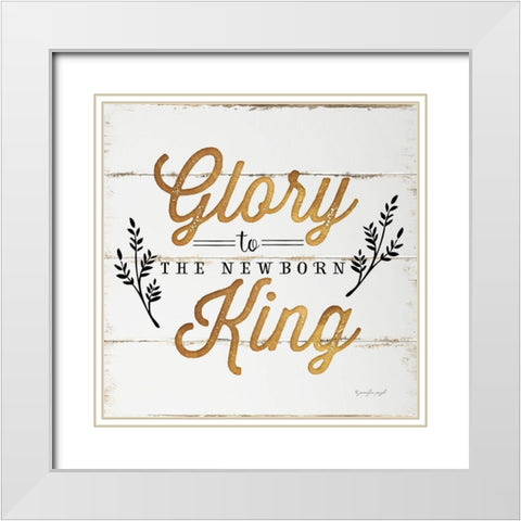 Glory White Modern Wood Framed Art Print with Double Matting by Pugh, Jennifer