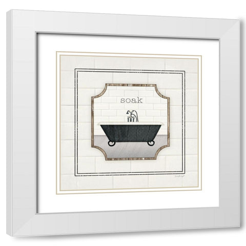 Soak White Modern Wood Framed Art Print with Double Matting by Pugh, Jennifer