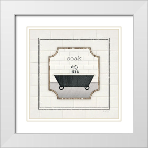 Soak White Modern Wood Framed Art Print with Double Matting by Pugh, Jennifer