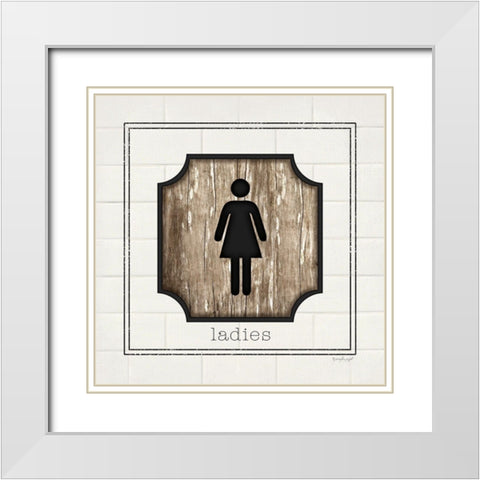 Ladies White Modern Wood Framed Art Print with Double Matting by Pugh, Jennifer