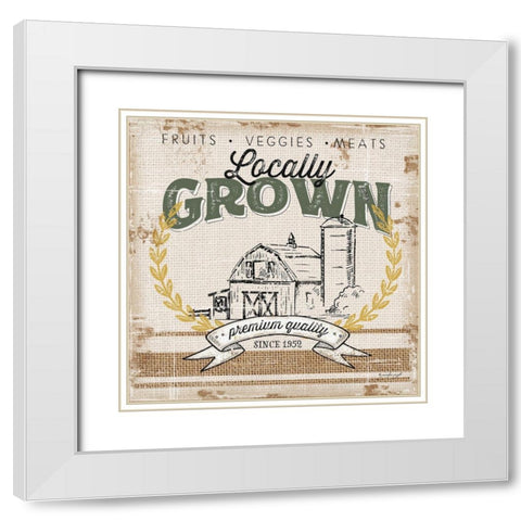 Locally Grown White Modern Wood Framed Art Print with Double Matting by Pugh, Jennifer