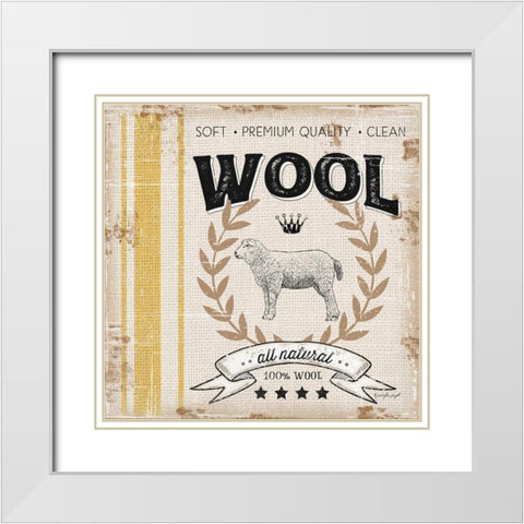 Wool White Modern Wood Framed Art Print with Double Matting by Pugh, Jennifer