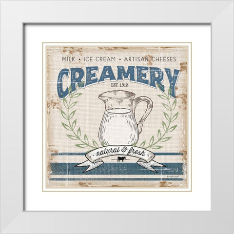 Creamery White Modern Wood Framed Art Print with Double Matting by Pugh, Jennifer