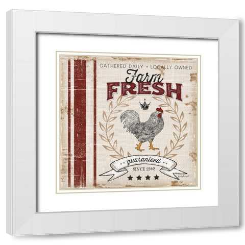 Farm Fresh White Modern Wood Framed Art Print with Double Matting by Pugh, Jennifer