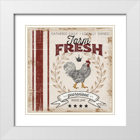 Farm Fresh White Modern Wood Framed Art Print with Double Matting by Pugh, Jennifer