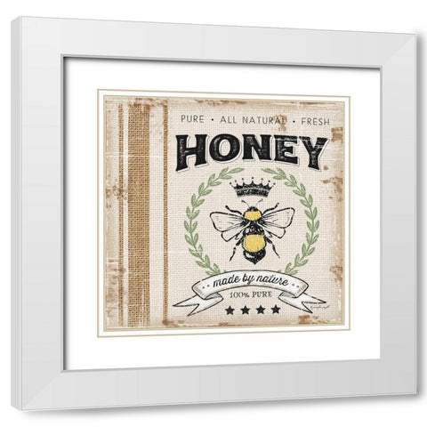 Honey White Modern Wood Framed Art Print with Double Matting by Pugh, Jennifer