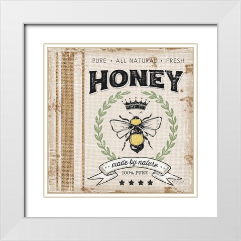 Honey White Modern Wood Framed Art Print with Double Matting by Pugh, Jennifer