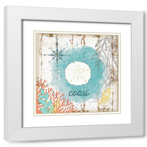 Coast White Modern Wood Framed Art Print with Double Matting by Pugh, Jennifer