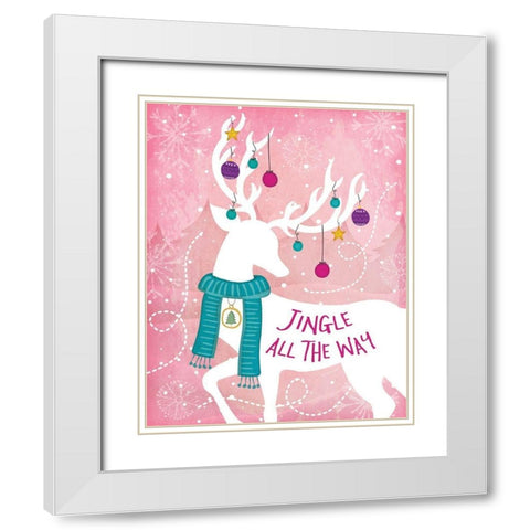 Jingle All the Way White Modern Wood Framed Art Print with Double Matting by Pugh, Jennifer