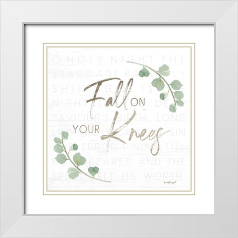 Fall on Your Knees White Modern Wood Framed Art Print with Double Matting by Pugh, Jennifer