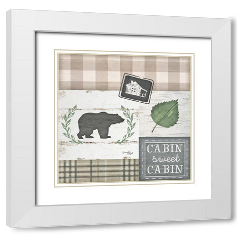 Cabin Sweet Cabin White Modern Wood Framed Art Print with Double Matting by Pugh, Jennifer