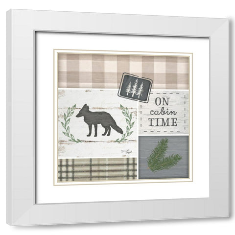 On Cabin Time White Modern Wood Framed Art Print with Double Matting by Pugh, Jennifer