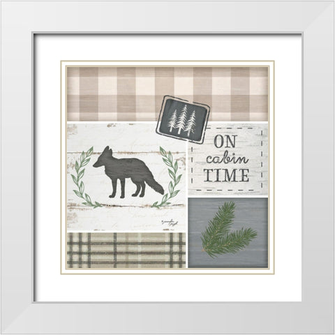 On Cabin Time White Modern Wood Framed Art Print with Double Matting by Pugh, Jennifer