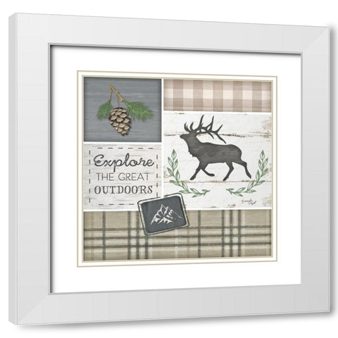 Explore the Great Outdoors White Modern Wood Framed Art Print with Double Matting by Pugh, Jennifer