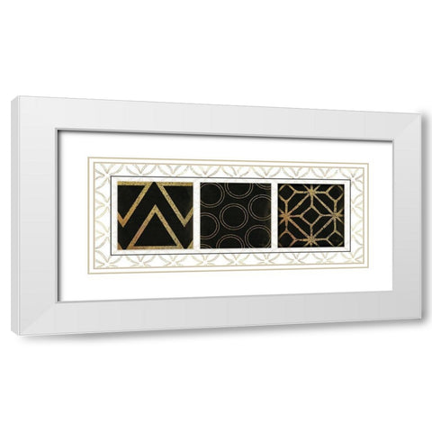 BW Gold Panel II White Modern Wood Framed Art Print with Double Matting by Pugh, Jennifer