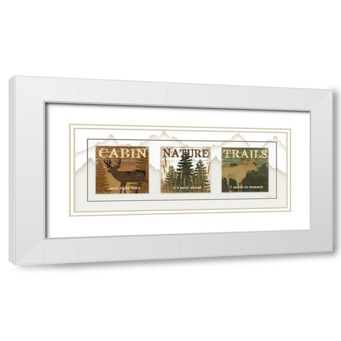 Cabin Panel White Modern Wood Framed Art Print with Double Matting by Pugh, Jennifer