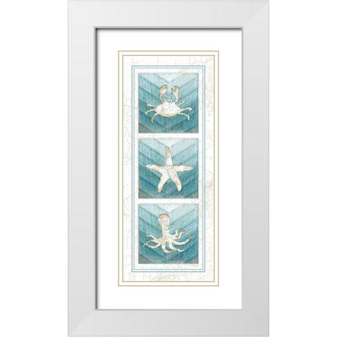 Coastal Panel White Modern Wood Framed Art Print with Double Matting by Pugh, Jennifer