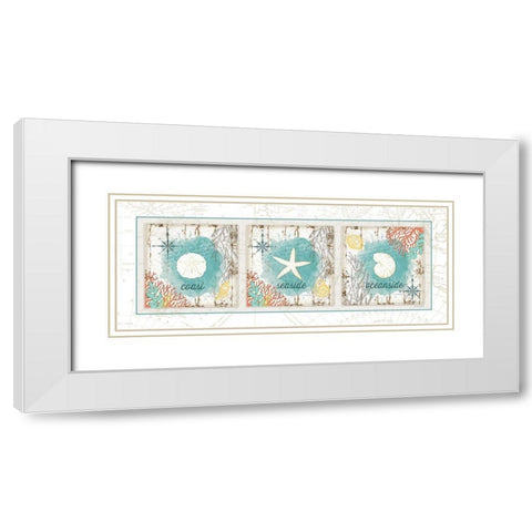 Coastal Panel II White Modern Wood Framed Art Print with Double Matting by Pugh, Jennifer